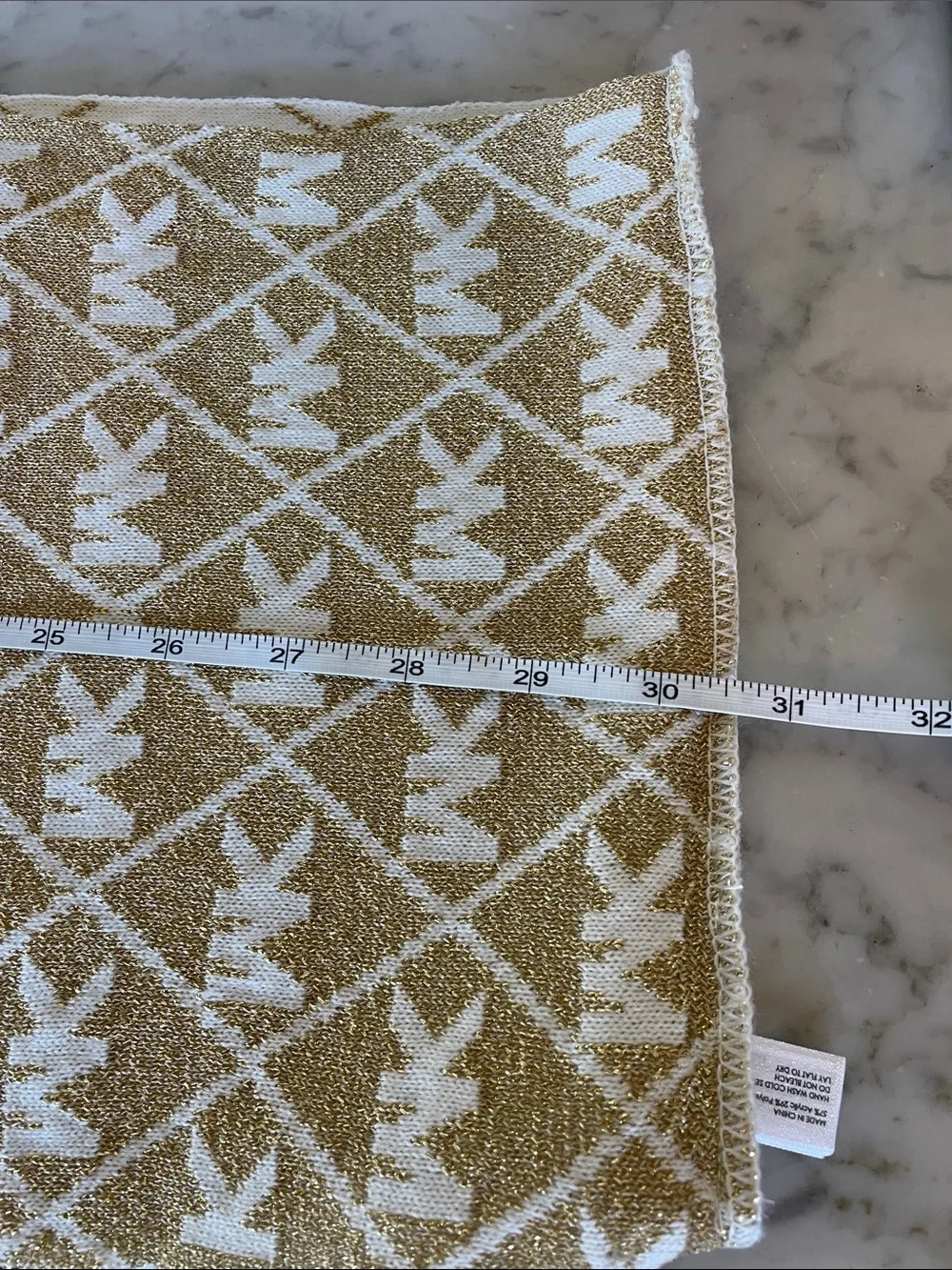MICHAEL Michael Kors Cream and Gold Logo Infinity Loop Scarf